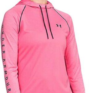 Under Armour Women's Lipstick Pink Black Tech Twist Pullover Hoodie Size M